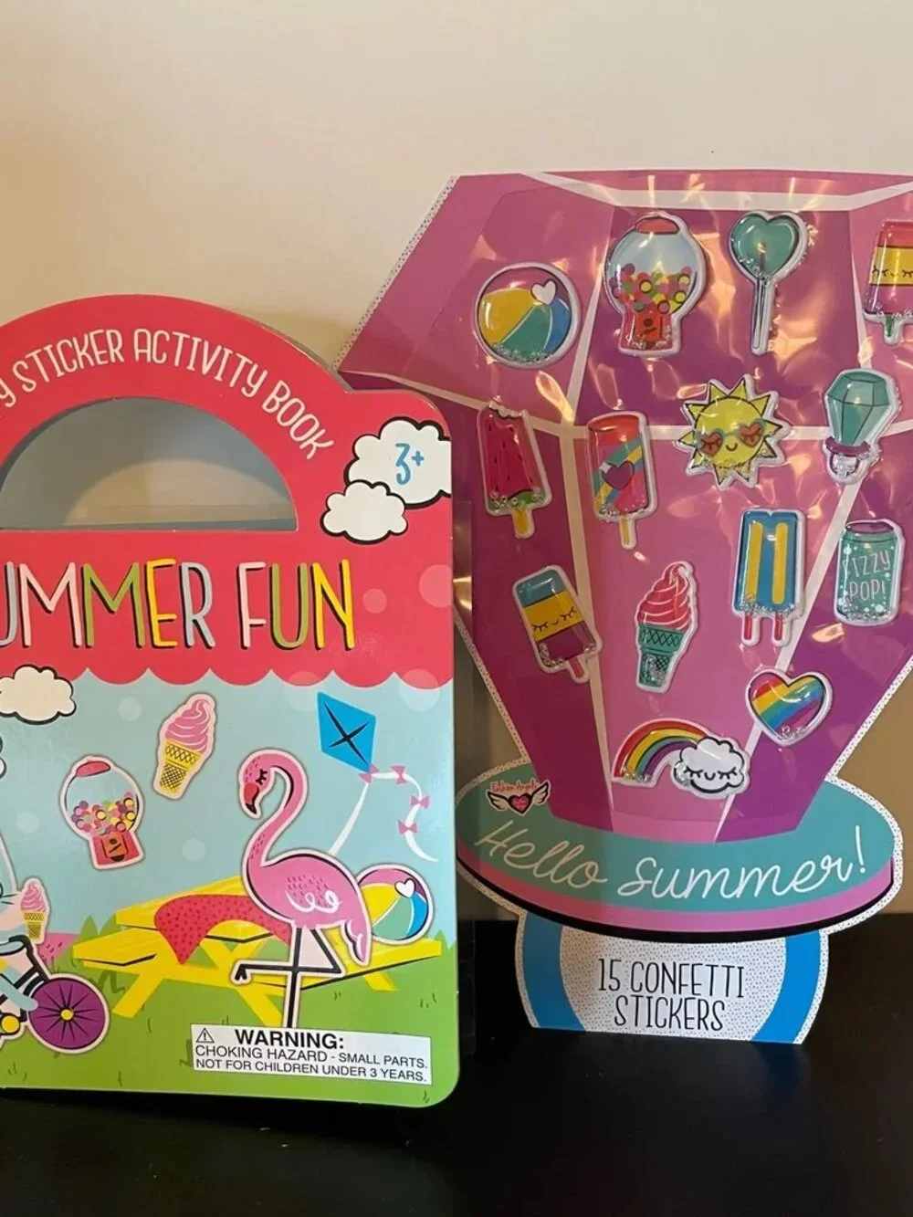 Kids Toys SUMMER Fun Puffy Sticker Activity Book & Stickers Bundle